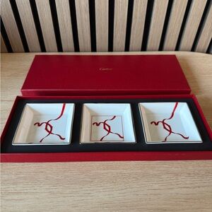 Cartier - 3 Set Mini Ribbon Trinket Tray